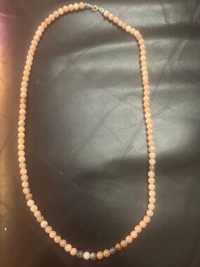 multicolor moonstone necklace with silver clasp